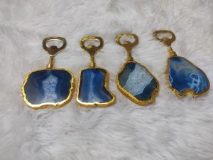 Blue agate bottle opener