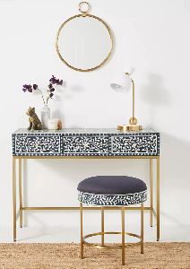 3 Drawer Handmade Bone Inlay Console Table