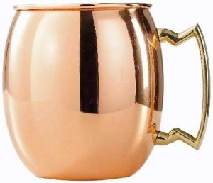 Divian Plain Pure Copper Mug with Handle