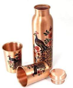 Multicolor Printed Copper Bottle