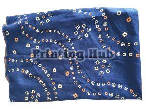 Blue Rayon Printed Fabric