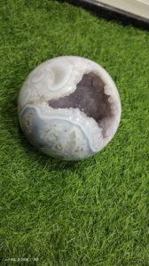 Moss agate sphere