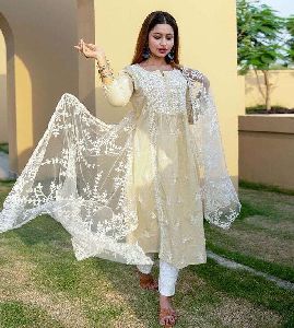 Chikankari Organza Suit