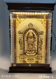 12 Inch Gold Plated Tirupati Balaji Idol