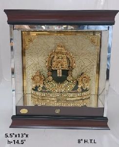 8 Inch Gold Plated Tirupati Balaji Idol