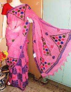 Kolkata Handmade Embroidered Sarees