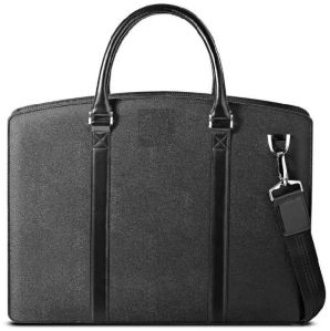 Black Leather Laptop Bag