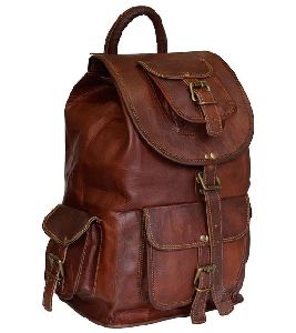 Mens Vintage Leather Backpack