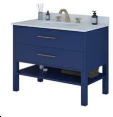 36x22x34.5 Inch Blue Bathroom Vanity