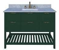 48x22x34.5 Inch Bottle Green Bathroom Vanity