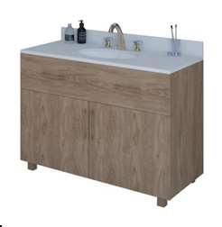 48x22x34.5 Inch Dull Brown Bathroom Vanity