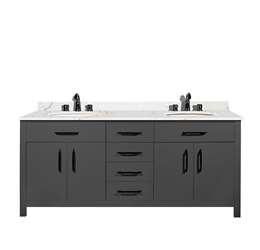 60x22x34.5 Inch Slate Grey Bathroom Vanity