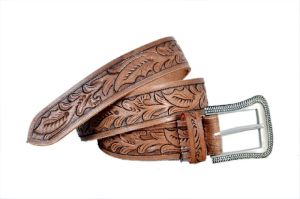 Ladies Leather Carved Belts