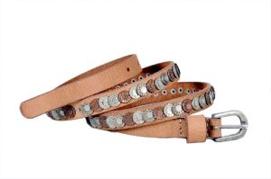 Ladies Leather Coined Belts