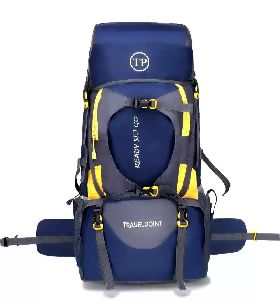 Travel Point 80 L Blue Waterproof Rucksack Bag with Rain Cover