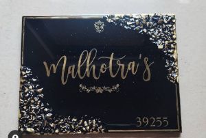 Acrylic Black Resin Name Plate