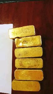 Raw gold bars