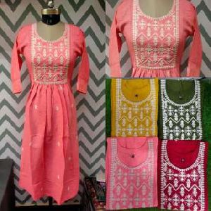 Embroidered Umbrella Kurti