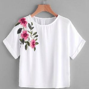 Ladies Embroidered T-shirt