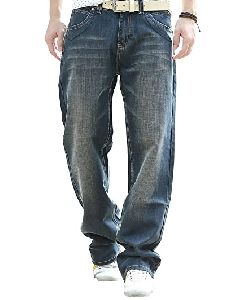 Mens Relaxed Fit Denim Jeans