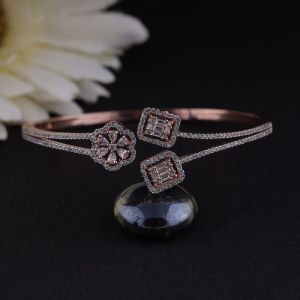 Authentic Indian Design Rose Gold Diamond Bracelet