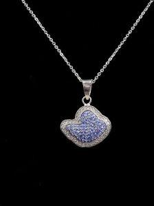 Blue Color Diamond Neckless