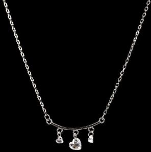 Crystal Heart Diamond Necklace