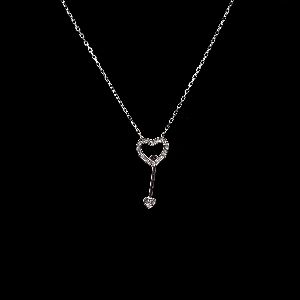 Heart and Arrow Diamond Necklace