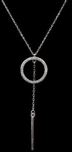 Ring and Long Needle Diamond necklace