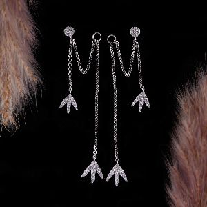 Shape Arrow Diamond Long Earring