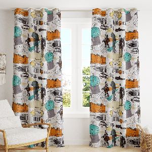 HD Digital Printed Curtain, 9FT