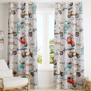 HD Digital Printed Curtain, 9FT