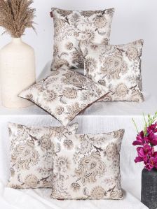 TESMARE Quality rich, silky smooth cushion covers 16x16 Inch/40cms x 40 cms,Off white , 5 Pieces