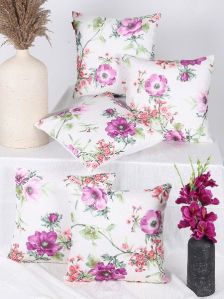 16x16 inch white 5 pieces silky smooth cushion covers