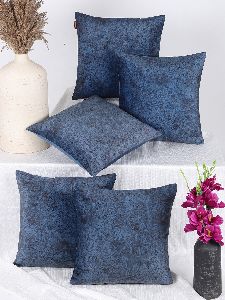 TESMARE Quality rich, Suede velvet cushion covers 16x16 Inch/40cms x 40 cms ,Blue, 5 Pieces