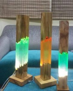 Wooden tabale lamp