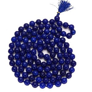 Blue agate mala