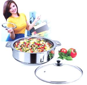 Glossy Stainless Steel Casserole