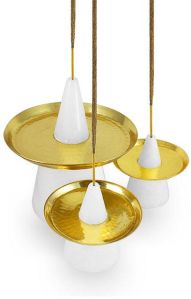 Brass and marble cake stand