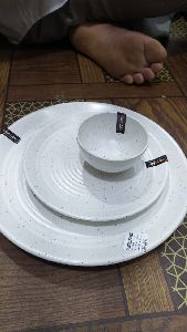 Spiral full plate set with half plate and veg bowl