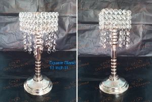 Glass Crystal Beaded Square Cup Stand