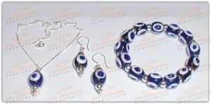 Glass Evil Eye Jewelry Set