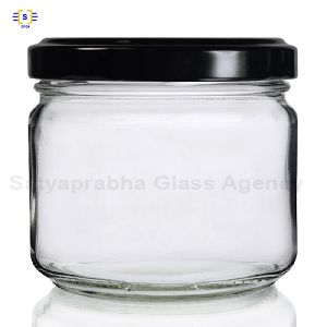 350 gm Glass Round Lug Jars