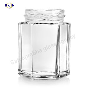 Glass Hexagonal Jars