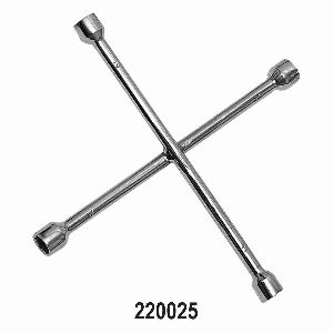 Four way Wheel Nut Wrench for Passenger Cars 17 x 19 x 21 x 22