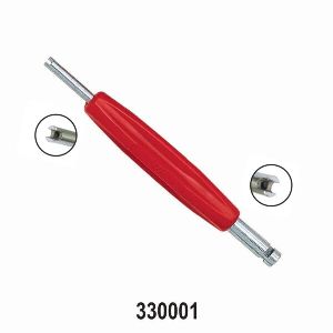 Valve Core Screw Driver double ended 1″ Stem Length (VG5/Caps) Red