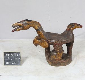 Antique Dinosaur Shaped Wooden Stool