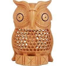 Wooden Jali Owl