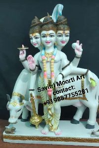 Marble Dattatreya Statue