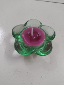 Flower Glass Candle